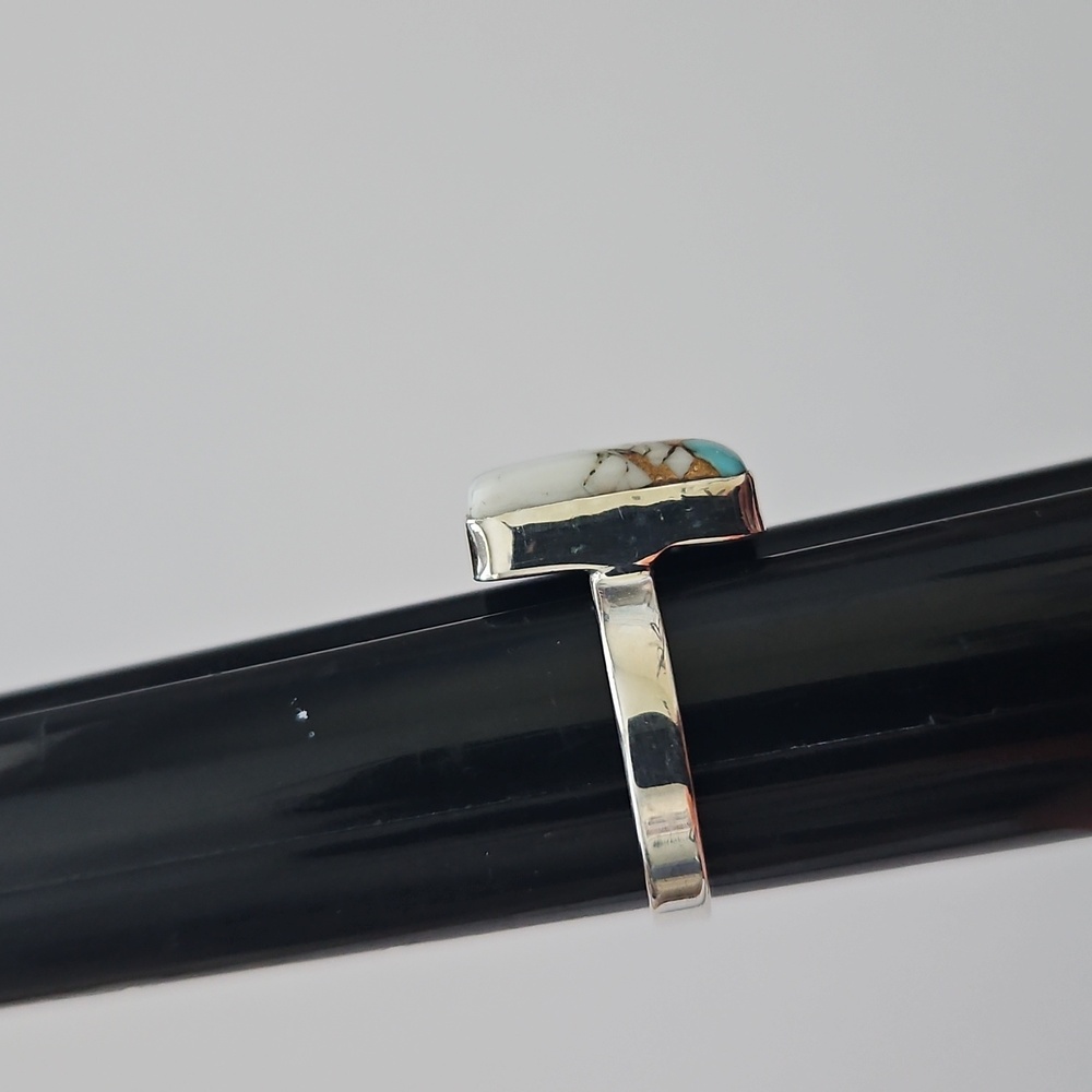 Cotton Candy Turquoise Square Ring - image 3